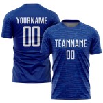 Uniform Weiß Royal Jersey Fußball Benutzerdefinierte Sublimation Uniform Weiß Royal Jersey Fußball Benutzerdefinierte Sublimation
