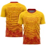 Fußballtrikot Gelb Rot Uniform Sublimation Custom Fußballtrikot Gelb Rot Uniform Sublimation Custom