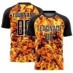 Uniform Fußballtrikot Weiß Flamme Schwarz Sublimation Custom Uniform Fußballtrikot Weiß Flamme Schwarz Sublimation Custom