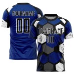 Royal Custom Fußballtrikot Schwarz-Weiß Sublimation Uniform Royal Custom Fußballtrikot Schwarz-Weiß Sublimation Uniform