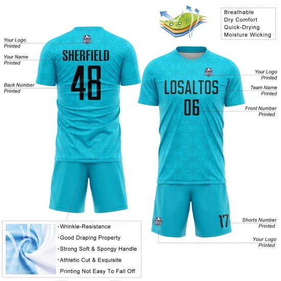 Black Lakes Uniform Jersey Formen Sublimation Custom Blau Fußball Geometrisch Black Lakes Uniform Jersey Formen Sublimation Custom Blau Fußball Geometrisch