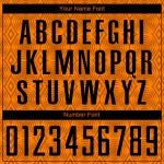 Benutzerdefinierte Black-Bay Orange Sublimation geometrische Jersey Fußball Orange Formen Texas Uniform Benutzerdefinierte Black-Bay Orange Sublimation geometrische Jersey Fußball Orange Formen Texas Uniform