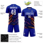 Gelb-Schwarz Weiß Fußball Sublimation Royal Jersey Uniform Custom Gelb-Schwarz Weiß Fußball Sublimation Royal Jersey Uniform Custom