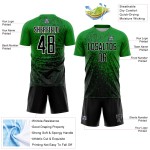 Fußball Kunst Sublimation Grün Fragment Uniform Abstrakte Schwarz-Weiß Gras Jersey Custom Fußball Kunst Sublimation Grün Fragment Uniform Abstrakte Schwarz-Weiß Gras Jersey Custom