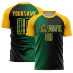 Kelly Custom Fashion Trikot Fußballuniform Schwarz Gradient Sublimation Grün-Gold Kelly Custom Fashion Trikot Fußballuniform Schwarz Gradient Sublimation Grün-Gold