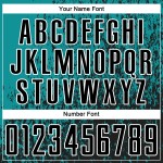Benutzerdefinierte schwarz-weiß Fragment Uniform Kunst Teal abstrakte Jersey Sublimation Fußball Benutzerdefinierte schwarz-weiß Fragment Uniform Kunst Teal abstrakte Jersey Sublimation Fußball