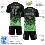 Grün-Weiß Sublimation Custom Uniform Jersey Pea Soccer Black Line Grün-Weiß Sublimation Custom Uniform Jersey Pea Soccer Black Line
