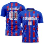 Trikot Uniform Custom Weiß-Rot Sublimation Fußball Home Royal Trikot Uniform Custom Weiß-Rot Sublimation Fußball Home Royal