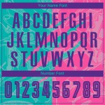 Jersey Fußball Benutzerdefinierte Lila Muster Graffiti Uniform Sublimation Scratch Teal-Pink