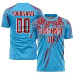 Rot-Weiß Fußball Blau Custom Uniform Sublimation Sky Jersey Rot-Weiß Fußball Blau Custom Uniform Sublimation Sky Jersey