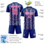 Royal Flowers Pink-Weiß Sublimation Uniform Fußballtrikot Custom Royal Flowers Pink-Weiß Sublimation Uniform Fußballtrikot Custom