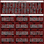 Geometrische Uniform Sublimation Rot-Weiß Schwarz Fußball Abstrakte Formen Custom Jersey Geometrische Uniform Sublimation Rot-Weiß Schwarz Fußball Abstrakte Formen Custom Jersey