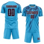 Fußball Navy-Orange Custom Sublimation Blue Sky Uniform Trikot Fußball Navy-Orange Custom Sublimation Blue Sky Uniform Trikot