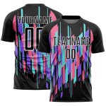 Uniform Fußball Jersey Custom Schwarz Weiß Geometrische Formen Sublimation Uniform Fußball Jersey Custom Schwarz Weiß Geometrische Formen Sublimation