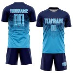 Sublimation Custom Navy Blau-Weiß Uniform Fußball Sky Trikot Sublimation Custom Navy Blau-Weiß Uniform Fußball Sky Trikot